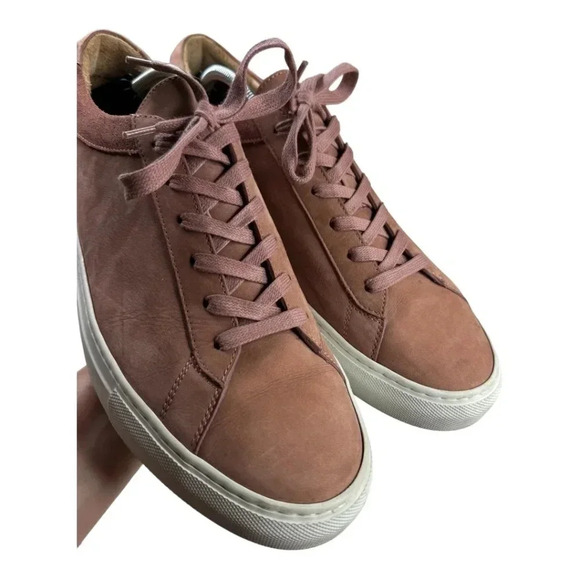 KOIO Capri Suede Leather Low Top Sneakers Clay Red - Picture 3 of 12